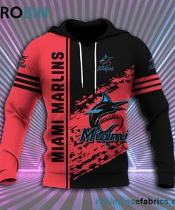 miami marlins all over print 3d hoodie quarter style mlb 30 sebpM