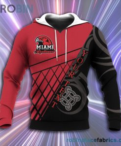 Miami RedHawks All Over Print 3D Hoodie Pattern Celtic – NCAA