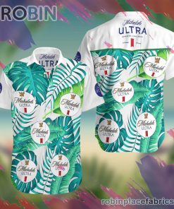 Michelob Ultra Beer Summer Hawaiian Shirt, Casual Short Sleeve Shirt