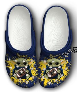 Michigan Wolverines Baby Yoda Crocs Clog Shoes