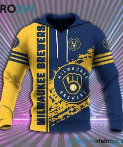 milwaukee brewers all over print 3d hoodie quarter style mlb 28 hTe1L