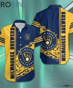Milwaukee Brewers – MLB Short Sleeve Button Down Hawaiian Shirt