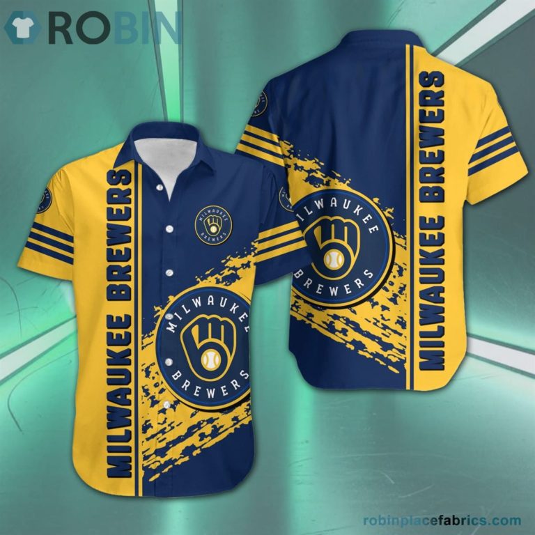 Milwaukee Brewers – MLB Short Sleeve Button Down Hawaiian Shirt