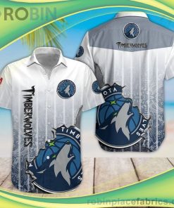 Minnesota Timberwolves 3D Short Sleeve Button Down Hawaiian Shirt