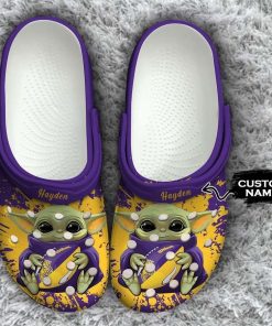 Minnesota Vikings Baby Yoda Crocs Clog Shoes