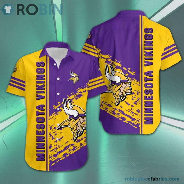 Minnesota Vikings – NFL Short Sleeve Button Down Hawaiian Shirt