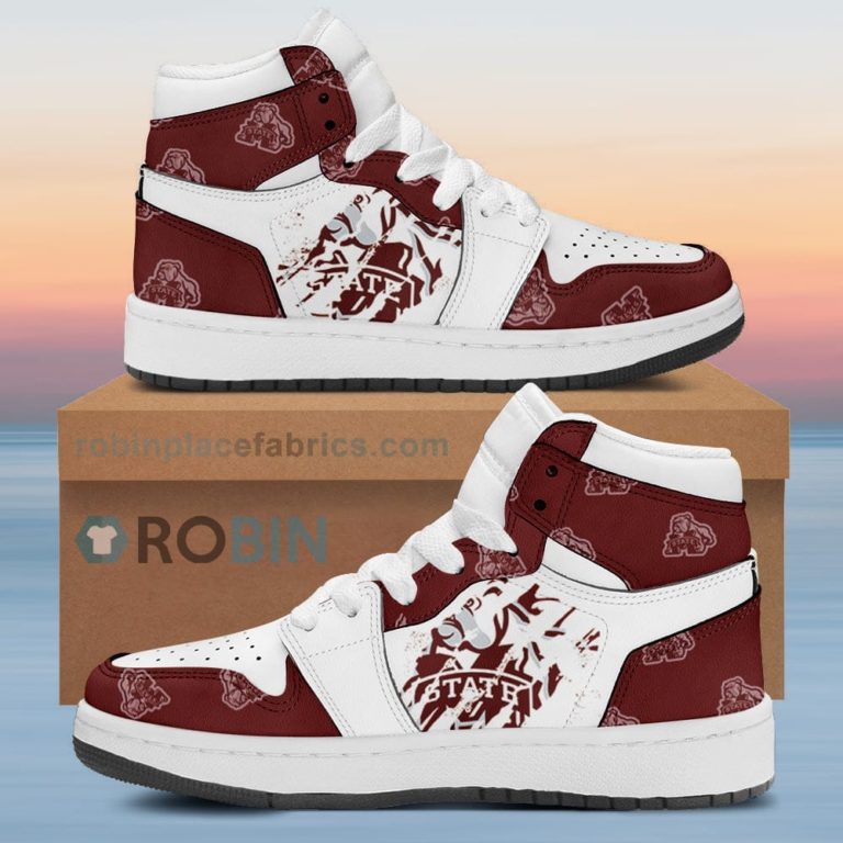 Mississippi State Bulldogs Air Sneakers 1 – Scrath Style NCAA AJ1 Sneakers
