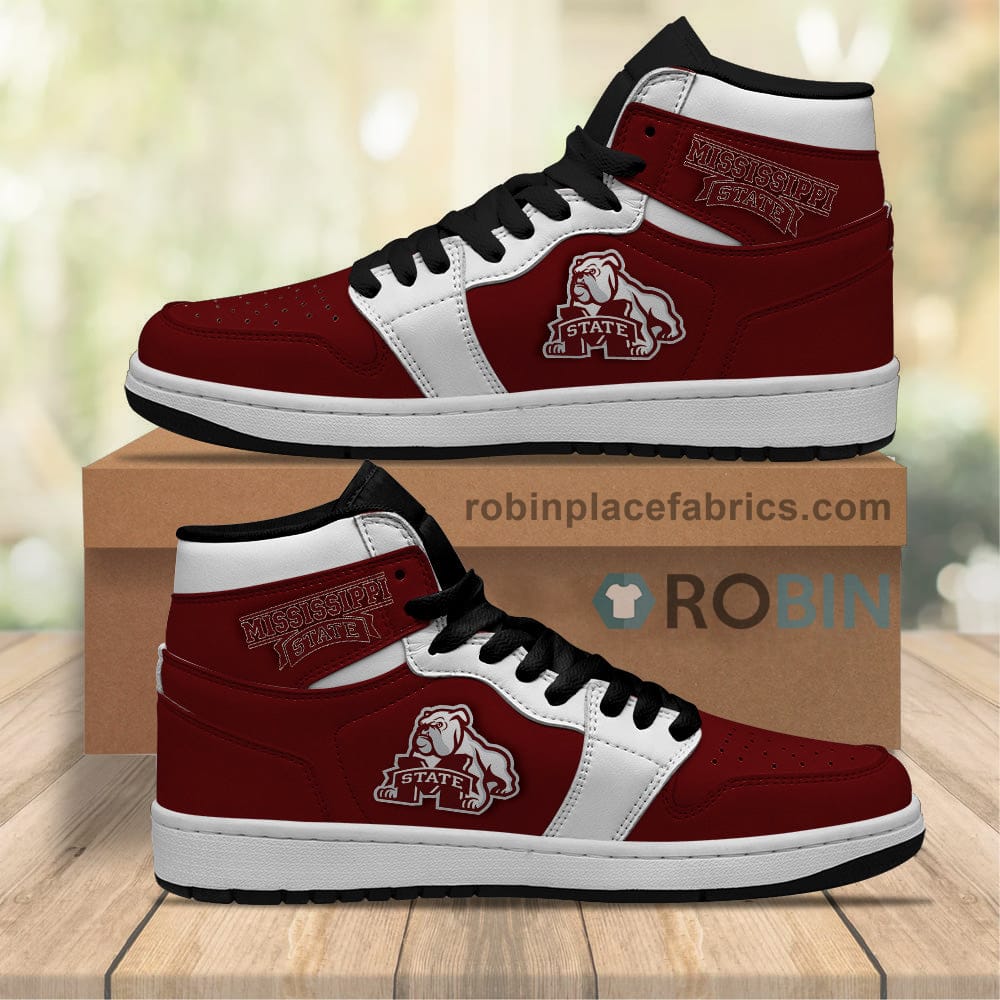 Mississippi State Bulldogs Sneakers Boots - NCAA Air Jordan 1 ...