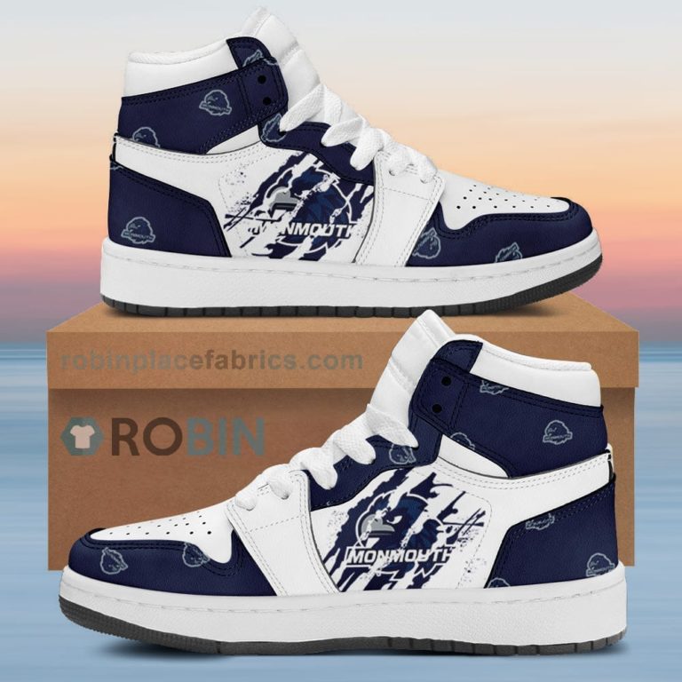 Monmouth Hawks Air Sneakers 1 – Scrath Style NCAA AJ1 Sneakers