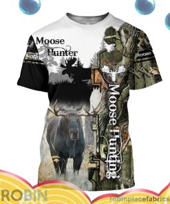 moose hunting all over print aop shirt t shirt GCIAx