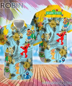 Muppets Ernie Elmo Cartoon TV Series Movie Hawaiian Shirt Aloha, Casual Short Sleeve Shirt