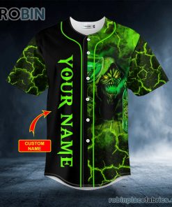 my old friend drink green grim reaper monster skull custom baseball jersey 266 gYdPq