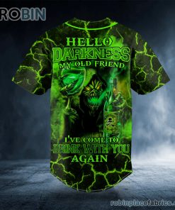 My Old Friend Drink Green Grim Reaper Monster Skull Custom Baseball Jersey