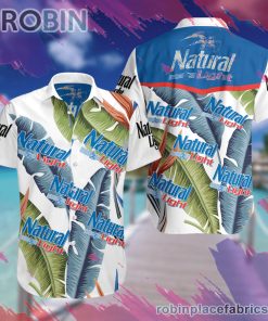Natural Light Hawaiian Shirt, Casual Short Sleeve Shirt