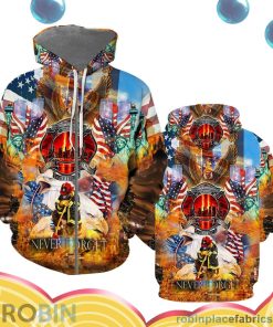 never forget 9.11 firefighter all over print aop shirt zip hoodie Wmt91