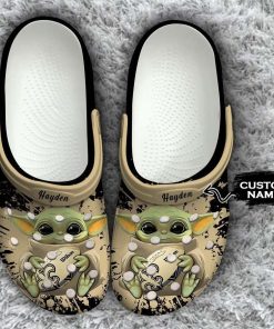 New Orleans Saints Baby Yoda Crocs Clog Shoes New Orleans Saints Baby Yoda Crocs Clog Shoes