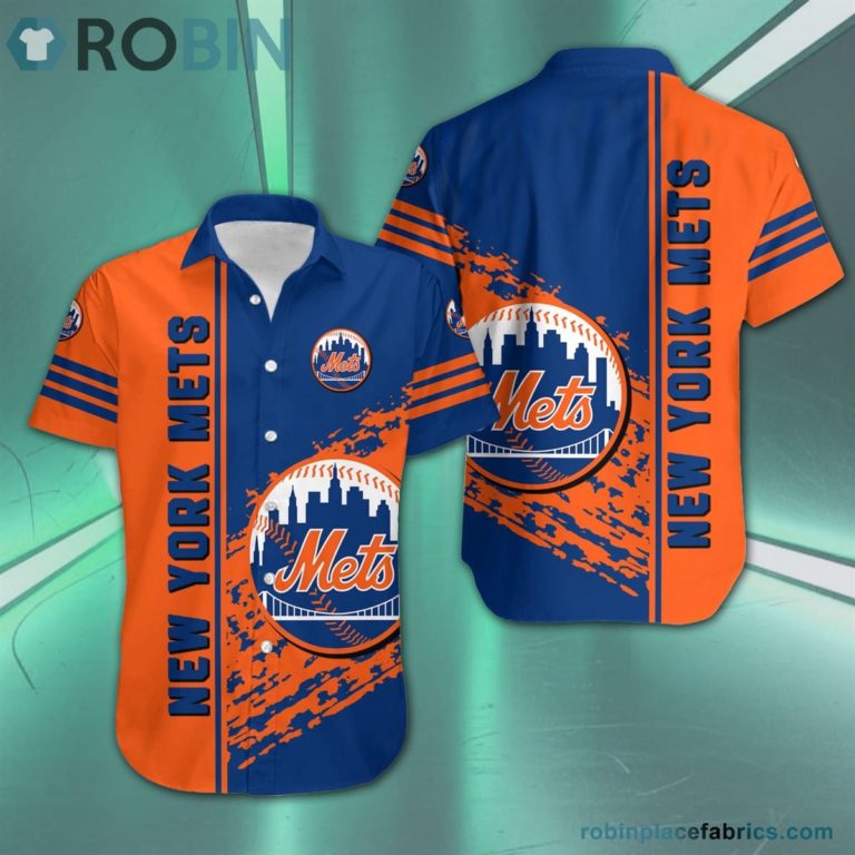New York Mets – MLB Short Sleeve Button Down Hawaiian Shirt