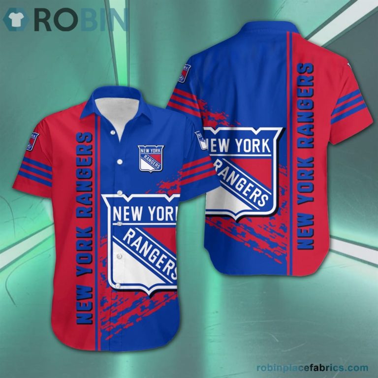 New York Rangers – NHL Short Sleeve Button Down Hawaiian Shirt