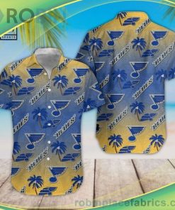 NHL St Louis Blues 3D Short Sleeve Button Down Hawaiian Shirt