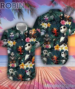 Nightmare Before Christmas Hawaiian Shirt, Casual Short Sleeve Shirt