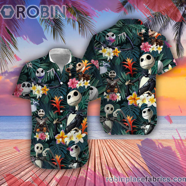 Nightmare Before Christmas Hawaiian Shirt, Casual Short Sleeve Shirt