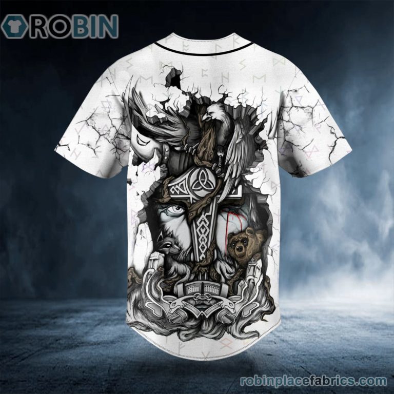 Nordic Mjolnir Hammer Thor Viking Custom Baseball Jersey