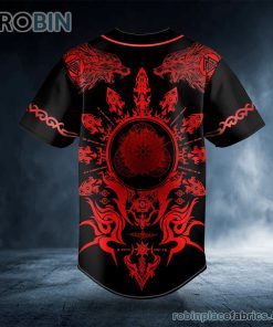 norse compass hakumen wolves viking tattoo custom baseball jersey 261 wOGEc