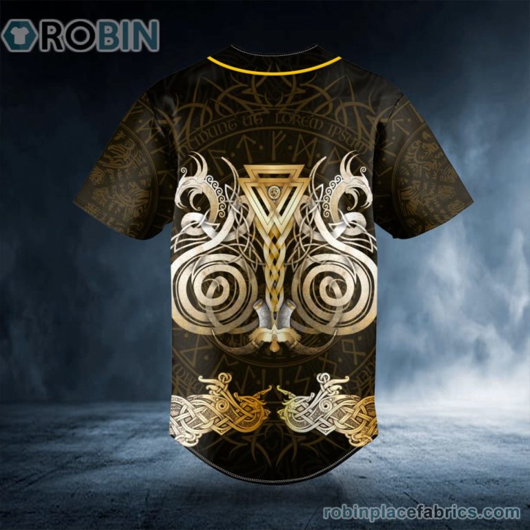 Norse Valknut Viking Tattoo Custom Baseball Jersey