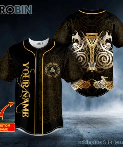 Norse Valknut Viking Tattoo Custom Baseball Jersey