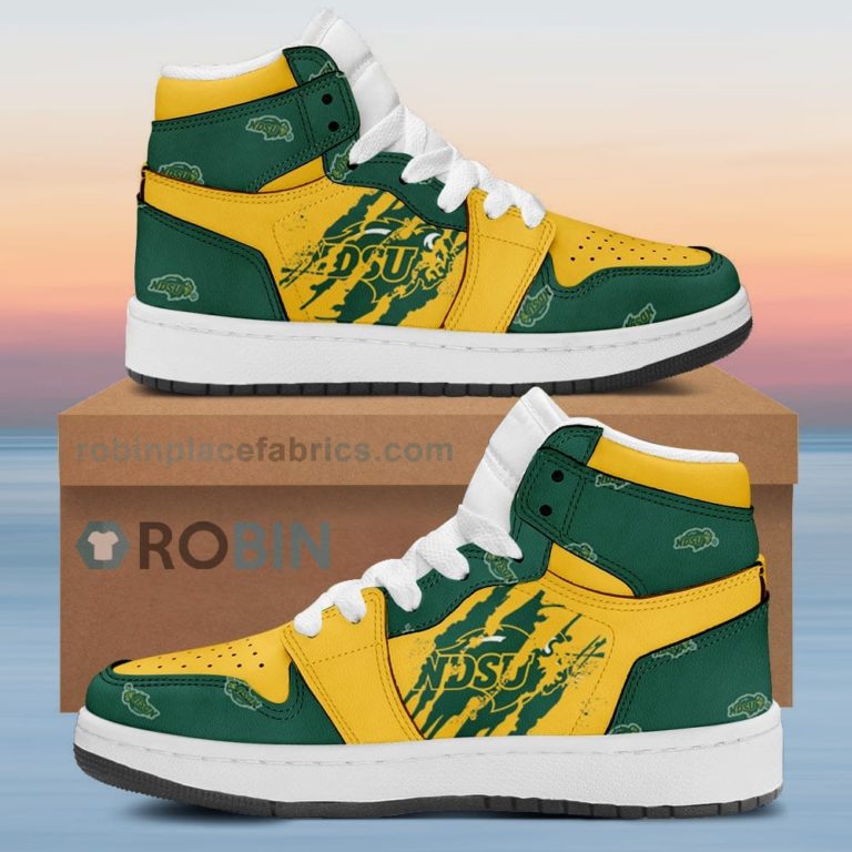 North Dakota State Bison Air Sneakers 1 – Scrath Style NCAA AJ1 Sneakers