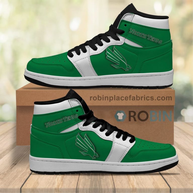 North Texas Mean Green Sneakers Boots – NCAA Air Jordan 1