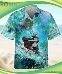 Obi Wan Surfing Short Sleeve Button Down Hawaiian Shirt
