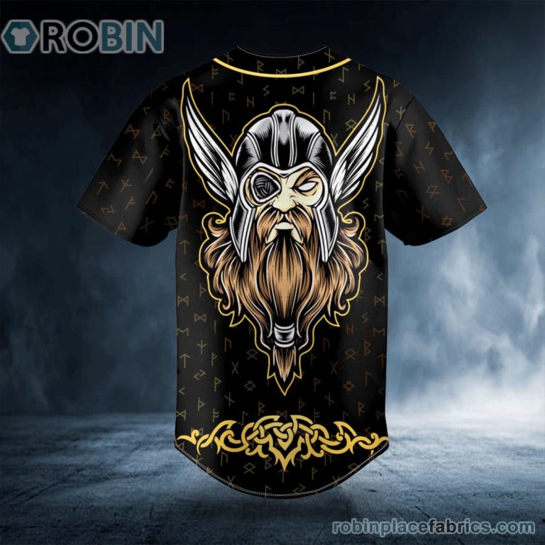 Odin Allfather Celtic Cross Viking Custom Baseball Jersey