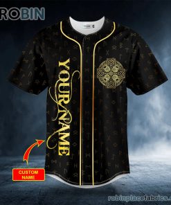 Odin Allfather Celtic Cross Viking Custom Baseball Jersey