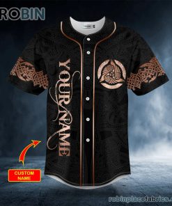 Odin Allfather King Ravens Viking Custom Baseball Jersey Odin Allfather King Ravens Viking Custom Baseball Jersey