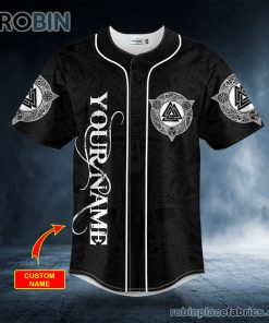 odin king viking white tattoo custom baseball jersey 253 fzkFl