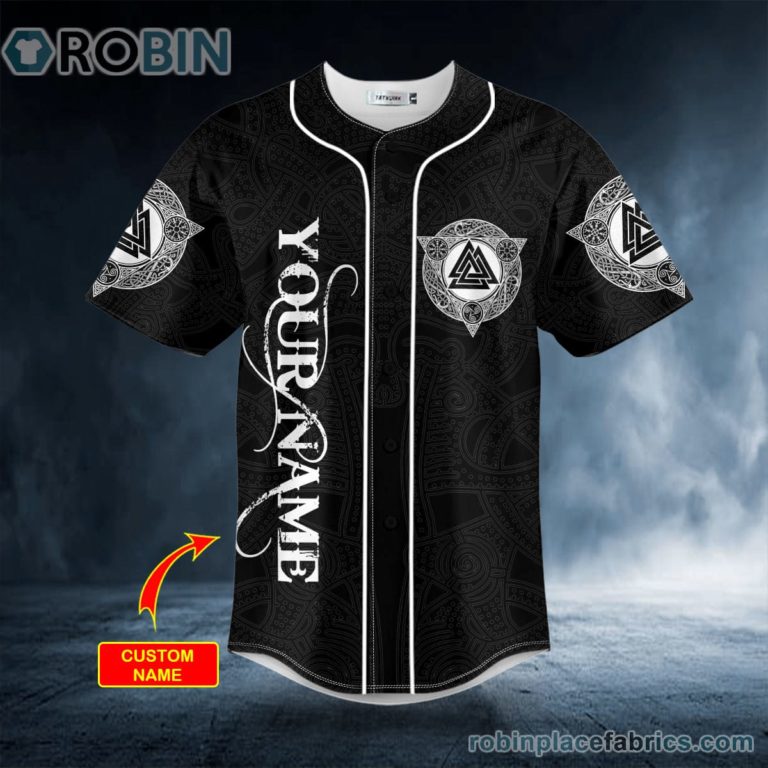 Odin King Viking White Tattoo Custom Baseball Jersey
