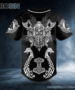 Odin King Viking White Tattoo Custom Baseball Jersey Odin King Viking White Tattoo Custom Baseball Jersey