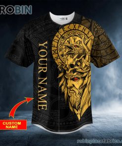 odin ragnarok nordic viking yellow tattoo custom baseball jersey 252 4NELQ