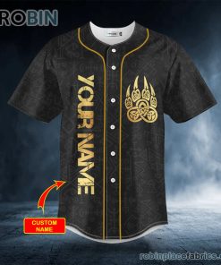 odin viking bear claws tattoo personalized baseball jersey 251 zVC8T