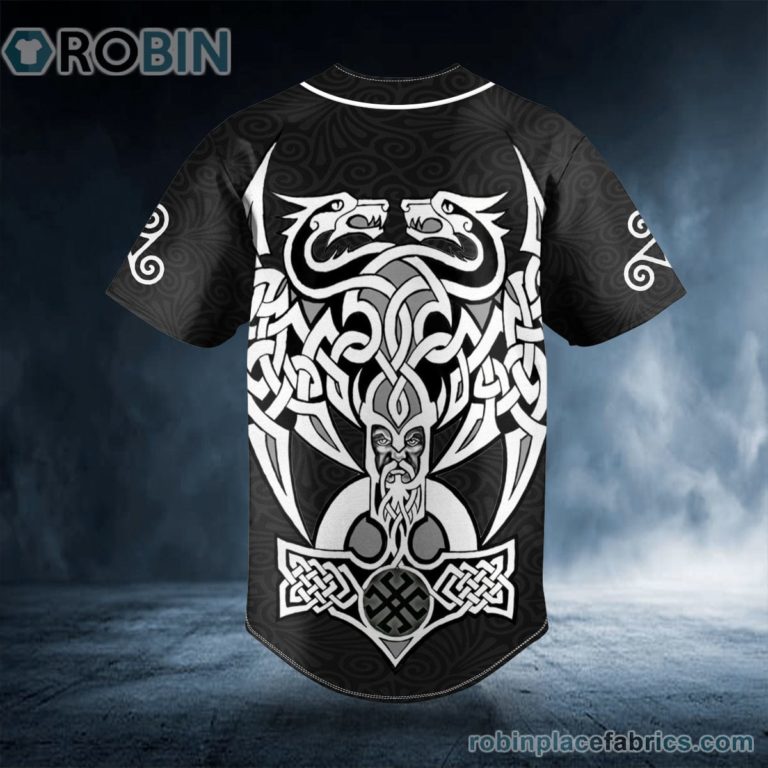 Odin Viking Dragon Twins Tattoo Custom Baseball Jersey