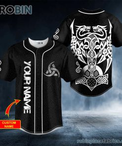 Odin Viking Dragon Twins Tattoo Custom Baseball Jersey