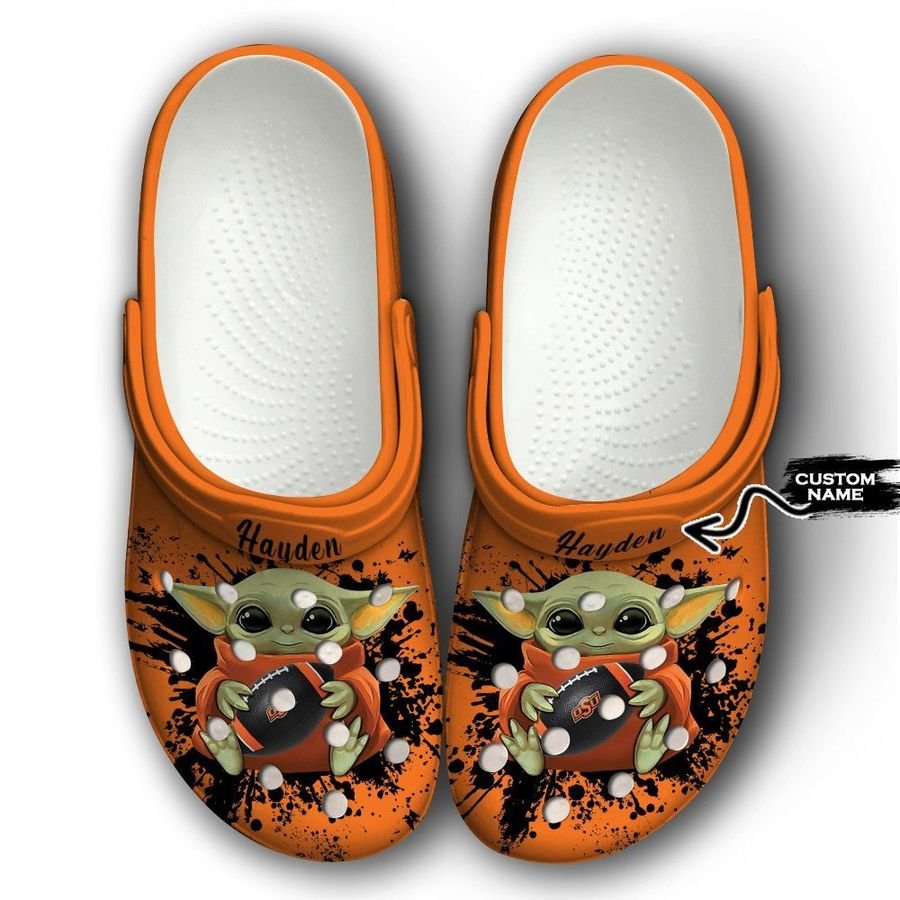Oklahoma State Cowboys Baby Yoda Crocs Clog Shoes - RobinPlaceFabrics