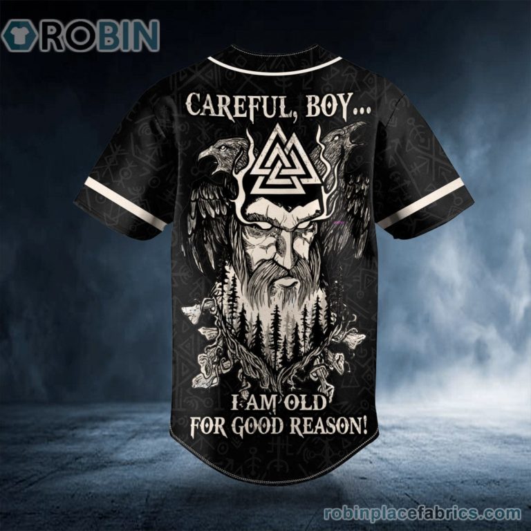 Old For Good Reason Viking Custom Baseball Jersey