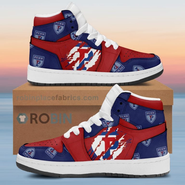 Penn Quakers Air Sneakers 1 – Scrath Style NCAA AJ1 Sneakers
