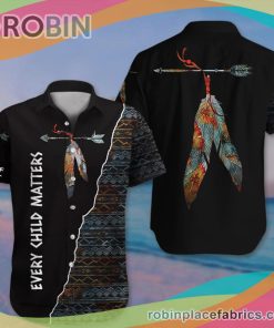 Personalized Every Child Matters Casual Button Down Hawaiian Shirt Indigenous Orange Shirt Day Button Up Shirt