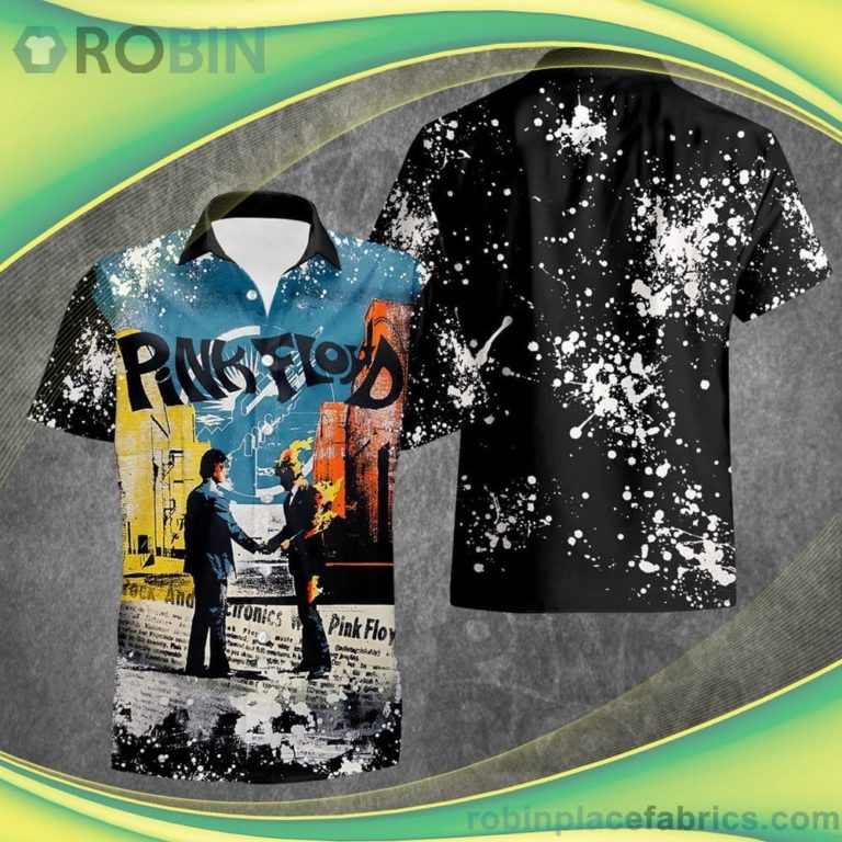 Pink Floyd Short Sleeve Button Down Hawaiian Shirt