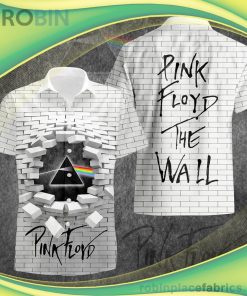 Pink Floyd The Wall White Brick Short Sleeve Button Down Hawaiian Shirt