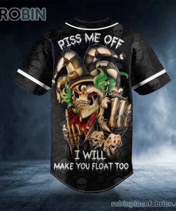 piss me off joker skull custom baseball jersey 244 3einl