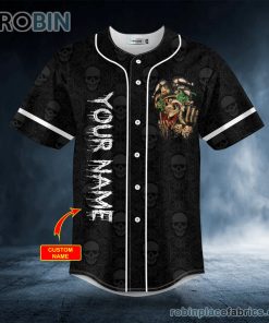 Piss Me Off Joker Skull Custom Baseball Jersey